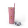 Melanin Jetsetter Skinny Tumbler with Straw, 20oz - Image 229