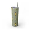 Melanin Jetsetter Skinny Tumbler with Straw, 20oz - Image 101
