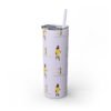 Melanin Jetsetter Skinny Tumbler with Straw, 20oz - Image 216