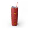 Melanin Jetsetter Skinny Tumbler with Straw, 20oz - Image 261