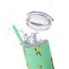 Melanin Jetsetter Skinny Tumbler with Straw, 20oz - Image 276