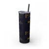 Melanin Jetsetter Skinny Tumbler with Straw, 20oz - Image 2