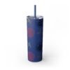 Melanin Jetsetter Skinny Tumbler with Straw, 20oz - Image 189