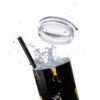 Melanin Jetsetter Skinny Tumbler with Straw, 20oz - Image 111