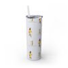 Melanin Jetsetter Skinny Tumbler with Straw, 20oz - Image 134