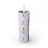 Melanin Jetsetter Skinny Tumbler with Straw, 20oz - Image 215