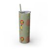Melanin Jetsetter Skinny Tumbler with Straw, 20oz - Image 103