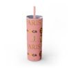 Melanin Jetsetter Skinny Tumbler with Straw, 20oz - Image 19