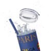 Melanin Jetsetter Skinny Tumbler with Straw, 20oz - Image 194