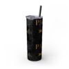 Melanin Jetsetter Skinny Tumbler with Straw, 20oz - Image 29