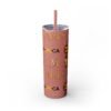 Melanin Jetsetter Skinny Tumbler with Straw, 20oz - Image 46