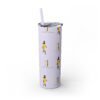 Melanin Jetsetter Skinny Tumbler with Straw, 20oz - Image 67
