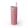 Melanin Jetsetter Skinny Tumbler with Straw, 20oz - Image 225