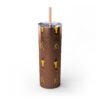 Melanin Jetsetter Skinny Tumbler with Straw, 20oz - Image 93