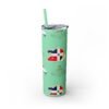 Dominican Republic Skinny Tumbler with Straw, 20oz - Image 4