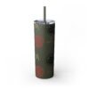 Melanin Jetsetter Skinny Tumbler with Straw, 20oz - Image 198