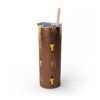 Melanin Jetsetter Skinny Tumbler with Straw, 20oz - Image 92