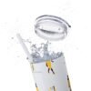 Melanin Jetsetter Skinny Tumbler with Straw, 20oz - Image 213
