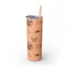 Melanin Jetsetter Skinny Tumbler with Straw, 20oz - Image 38
