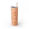 Melanin Jetsetter Skinny Tumbler with Straw, 20oz - Image 38