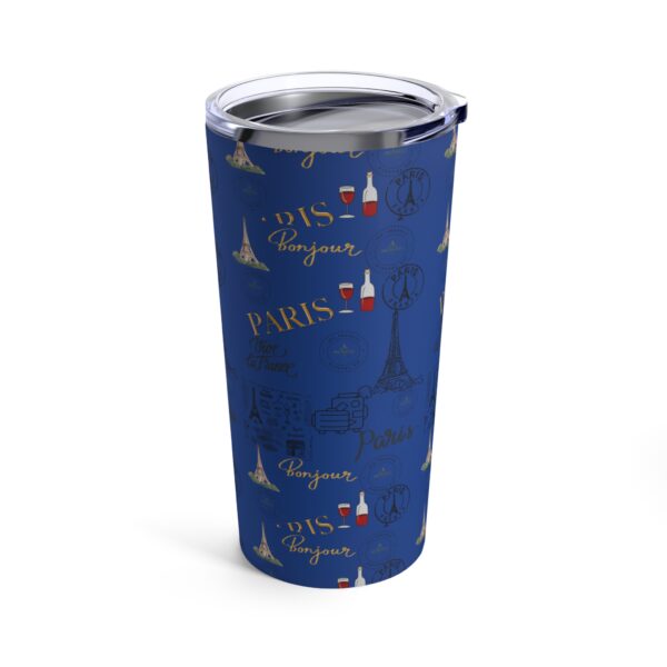 Paris Dark Blue Tumbler 20oz - Image 4