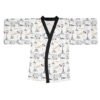 White Paris Long Sleeve Kimono Robe - Image 2