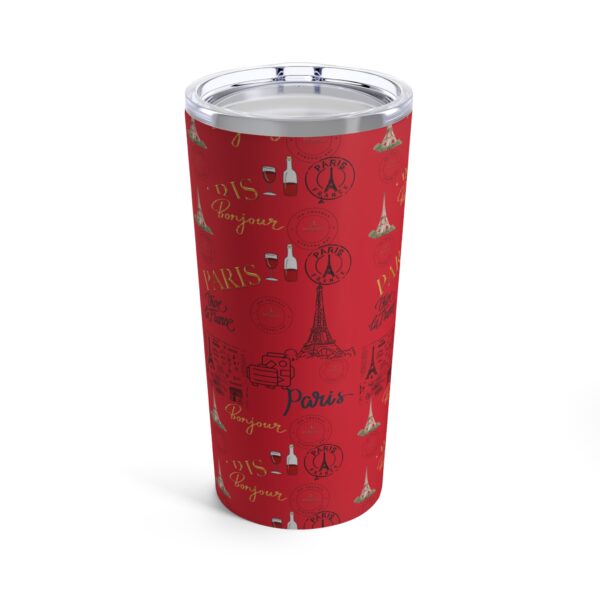 Paris Dark Red Tumbler 20oz