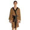 Black Girl Magic Gold Long Sleeve Kimono Robe - Image 4