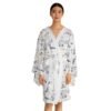 White Paris Long Sleeve Kimono Robe - Image 7