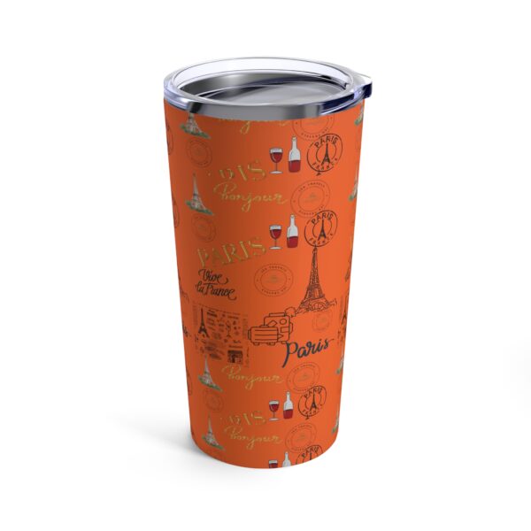 Paris OrangeTumbler 20oz - Image 4