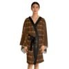 Black Girl Magic Brown Long Sleeve Kimono Robe - Image 4