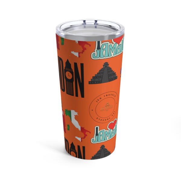 World Traveler Orange Tumbler 20oz