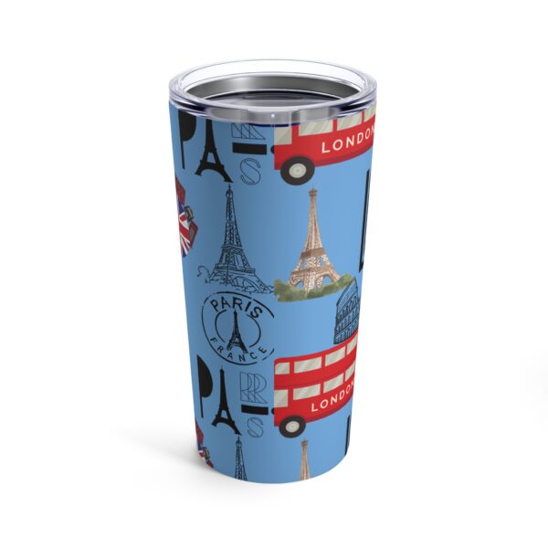 World Traveler Light Blue Tumbler 20oz - Image 2