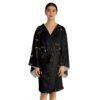 Black Paris Long Sleeve Kimono Robe - Image 4