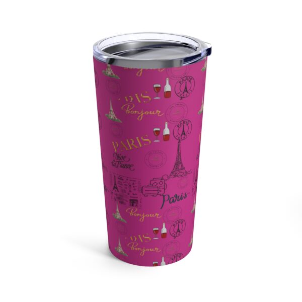 Paris Pink Tumbler 20oz - Image 4