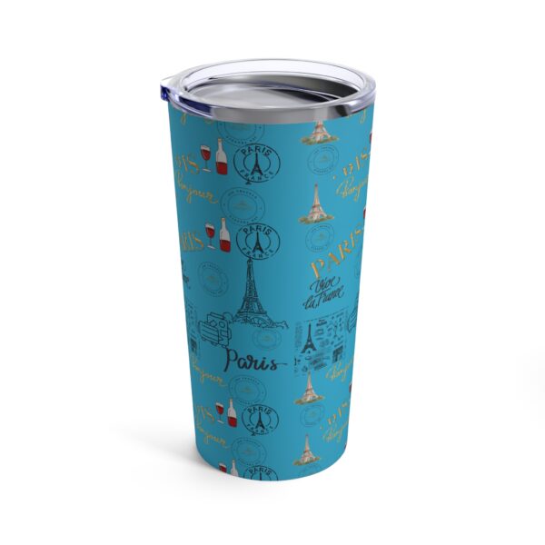 Paris Turquoise Tumbler 20oz - Image 3