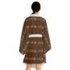Black Girl Magic Brown Long Sleeve Kimono Robe - Image 8