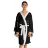Black Paris Long Sleeve Kimono Robe - Image 7