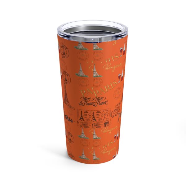 Paris OrangeTumbler 20oz - Image 2