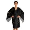 Black Paris Long Sleeve Kimono Robe