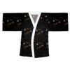 Black Paris Long Sleeve Kimono Robe - Image 5