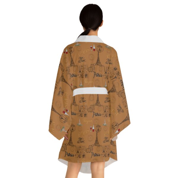 Gold Paris Long Sleeve Kimono Robe - Image 8