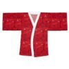 Dark Red Paris Long Sleeve Kimono Robe - Image 5