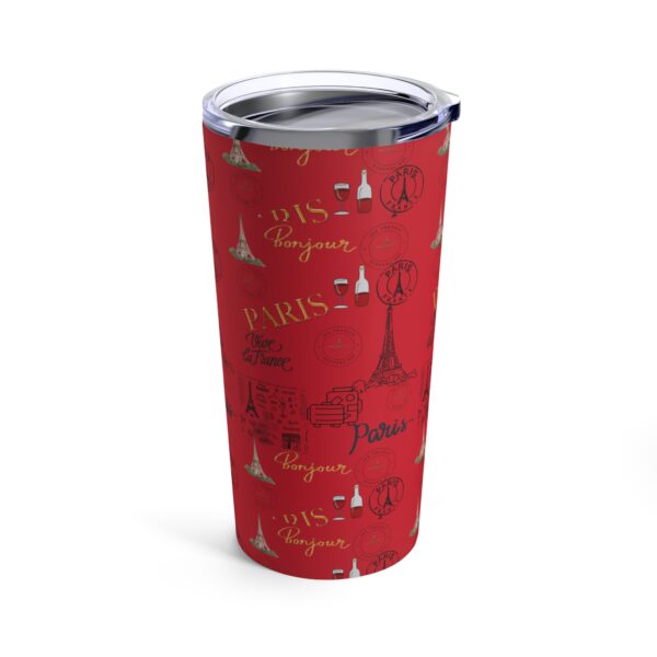 Paris Dark Red Tumbler 20oz - Image 4