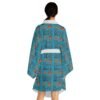 Black Girl Magic Turquoise Long Sleeve Kimono Robe - Image 8