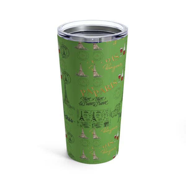 Paris Light Green Tumbler 20oz - Image 2