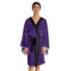 Purple Paris Long Sleeve Kimono Robe - Image 4