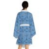 Light Blue Paris Long Sleeve Kimono Robe - Image 8
