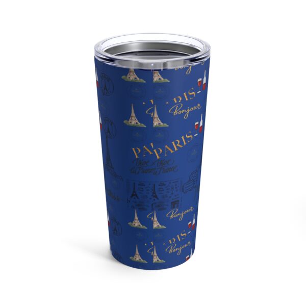 Paris Dark Blue Tumbler 20oz - Image 2