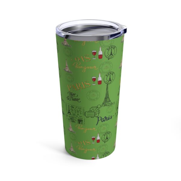 Paris Light Green Tumbler 20oz - Image 4